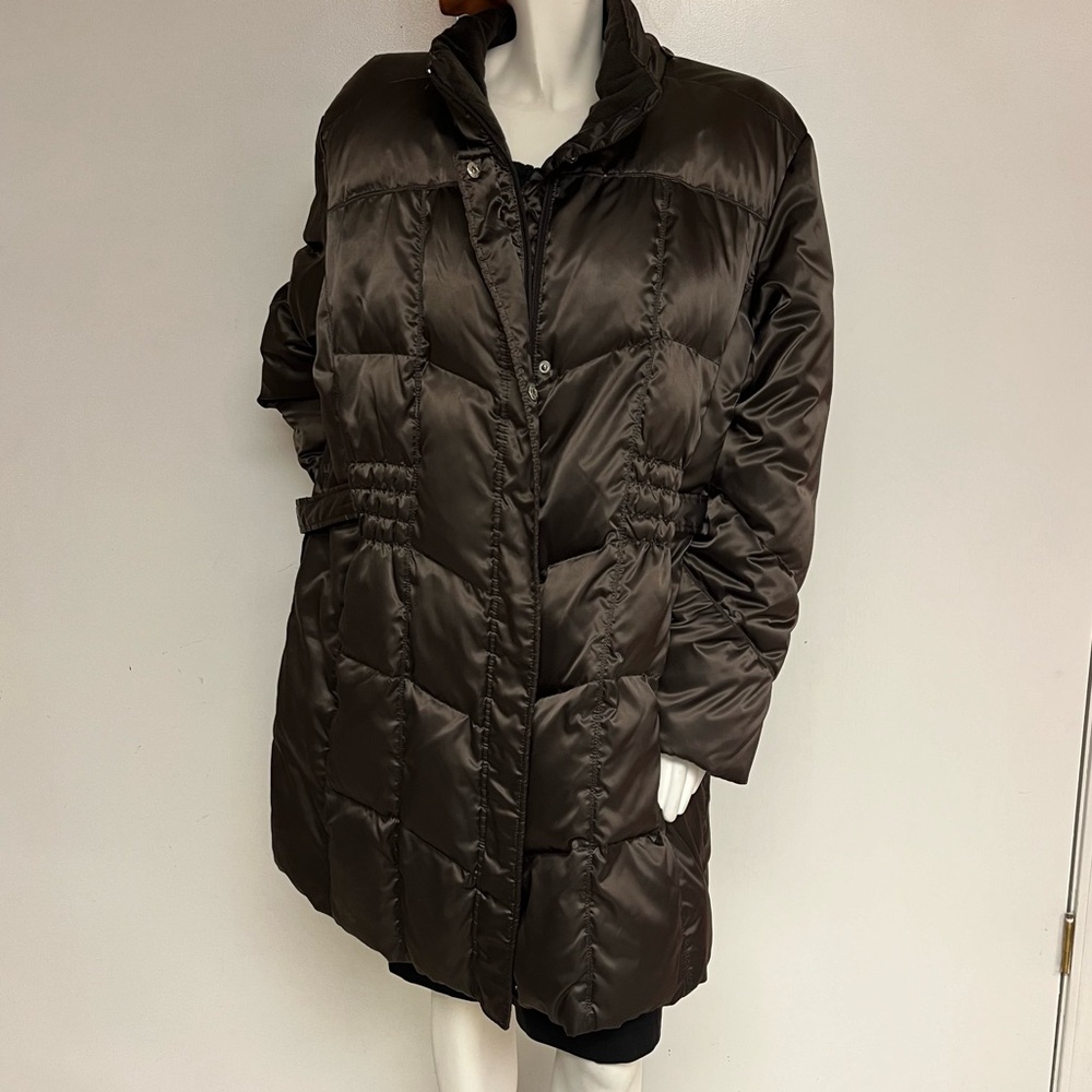 Brown puffy winter coat, 3X